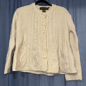 Inis Crafts Merino Wool Sweater Cardigan Women's Medium